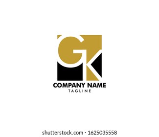 Initial Letter GK Logo Template Design