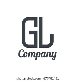 Initial Letter GL Design Logo