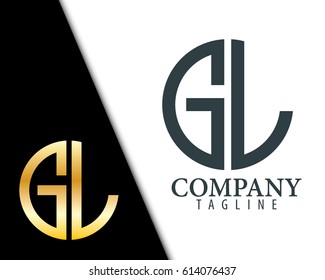 Initial Letter GL With Linked Circle Logo