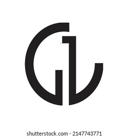 initial letter GL logo design