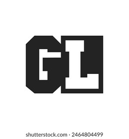 Plantilla inicial de diseño de logotipo de carta GL. Logotipo de GL