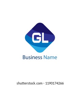 Initial Letter GL Logo Template Design