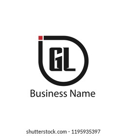 Initial Letter GL Logo Template Design