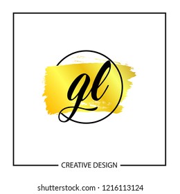 Initial Letter GL Logo Template Design