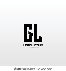 Initial letter GL minimalist art logo vector