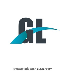 Initial Letter GL Overlapping Design Logo