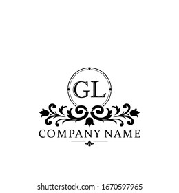 Initial letter GL simple and elegant monogram design template logo