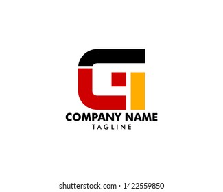 Initial Letter GLT Logo Template Design