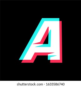 initial letter A with glyph effect.