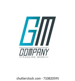 Initial Letter GM Design Logo