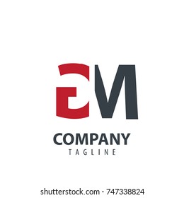 Initial Letter GM Design Logo