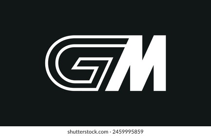 Anfangsbuchstabe GM Logo Design. Design des GM-Logos. Kreatives und modernes GM-Logo.