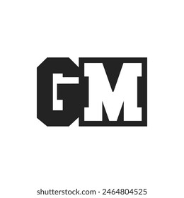 Initial Letter GM Logo Design Template. GM Logo