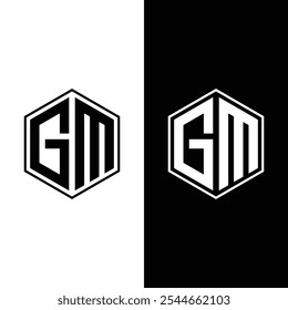 Initial letter GM logo design template Stock Vector