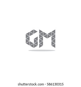initial letter GM logo design
