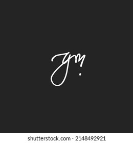 Initial Letter Gm Logo - Handwritten Signature Logo