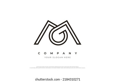 Initial Letter GM Logo or MG Monogram Logo Design Vector Template