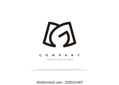 Letra inicial logotipo GM o vector de diseño de logotipo MG