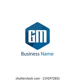 Initial Letter GM Logo Template Design