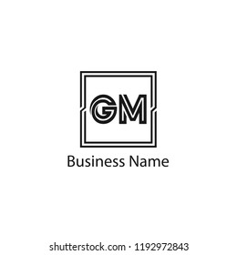 Initial Letter GM Logo Template Design