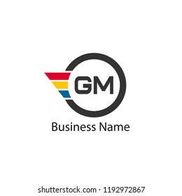 Initial Letter GM Logo Template Design