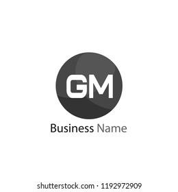 Initial Letter GM Logo Template Design