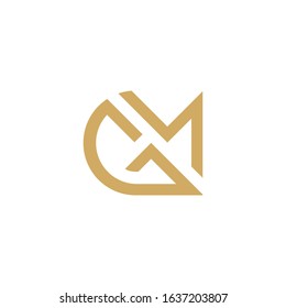 initial letter gm or mg logo vector design