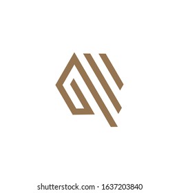 initial letter gm or mg logo vector design