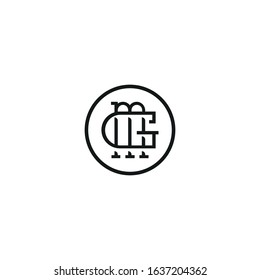initial letter gm or mg logo vector designs