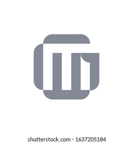 Initial letter gm or mg logo design template