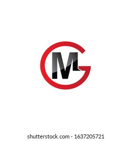 Initial letter gm or mg logo vector design template