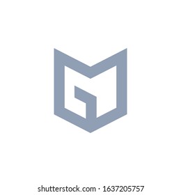 Initial letter gm or mg logo vector design template