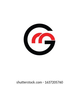 Initial letter gm or mg logo vector design template