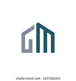 Initial letter gm or mg logo vector design templates