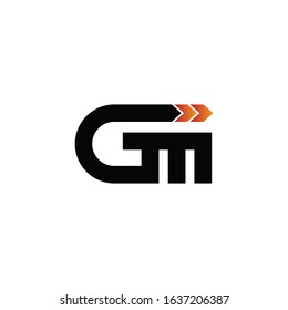 Initial letter gm or mg logo vector design templates
