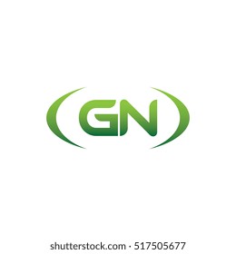 initial letter GN brackets uppercase logo green element template design