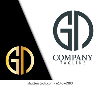 Initial Letter GN With Linked Circle Logo