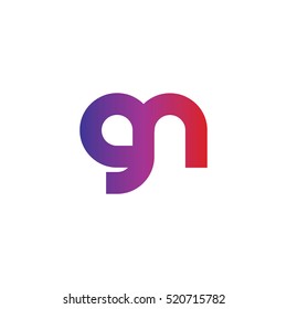 Initial Letter GN Linked Design Logo 