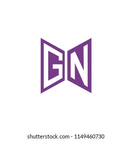 Initial Letter GN Logo Design