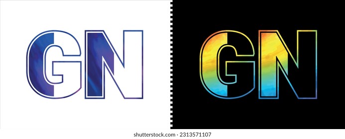Initial letter GN logo Icon vector design template. Premium luxurious logotype for corporate business identity