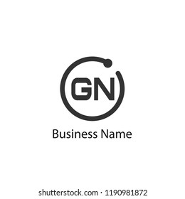 Initial Letter GN Logo Template Design