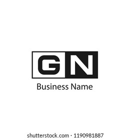 Initial Letter GN Logo Template Design