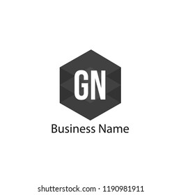 Initial Letter GN Logo Template Design