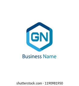 Initial Letter GN Logo Template Design