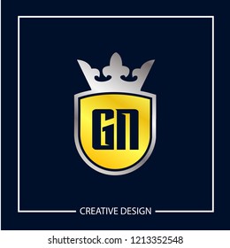 Initial Letter GN Logo Template Design
