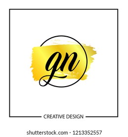 Initial Letter GN Logo Template Design