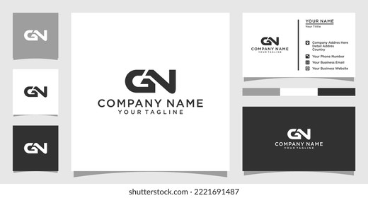 Letra inicial plantilla de diseño de logotipo GN o NG.