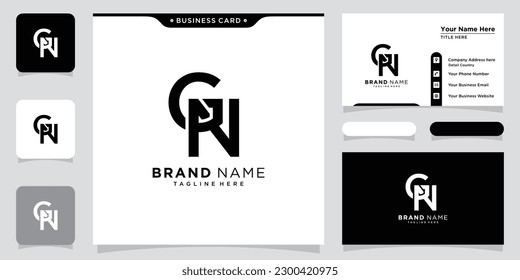 Plantilla de diseño de logotipo GN o NG de letra inicial