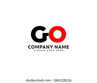 Initial Letter GO logo Design Template