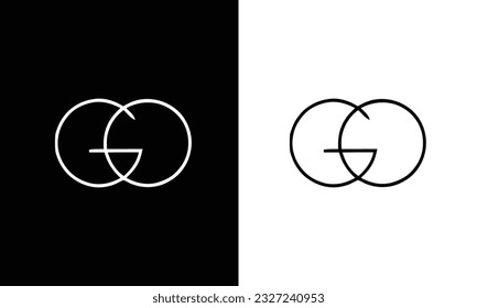 Initial letter GO logo design